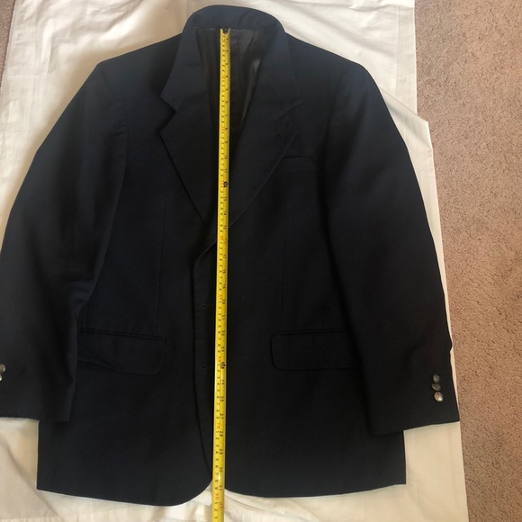 Oscar De La Renta blue blazer 2 button size 48R - Picture 8 of 9